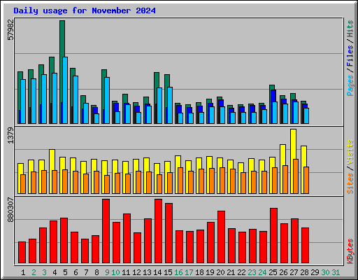 Daily usage for November 2024