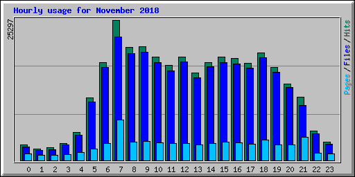 Hourly usage for November 2018