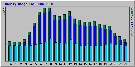 Hourly usage for June 2020