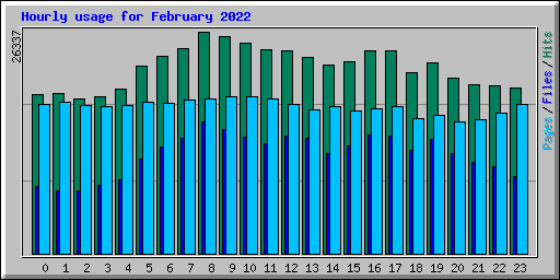 Hourly usage for February 2022