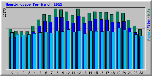 Hourly usage for March 2022