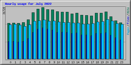 Hourly usage for July 2022